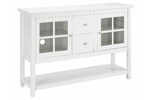 Walker Edison - Transitional TV Stand / Buffet for TVs up to 55" - White - Angle_Zoom