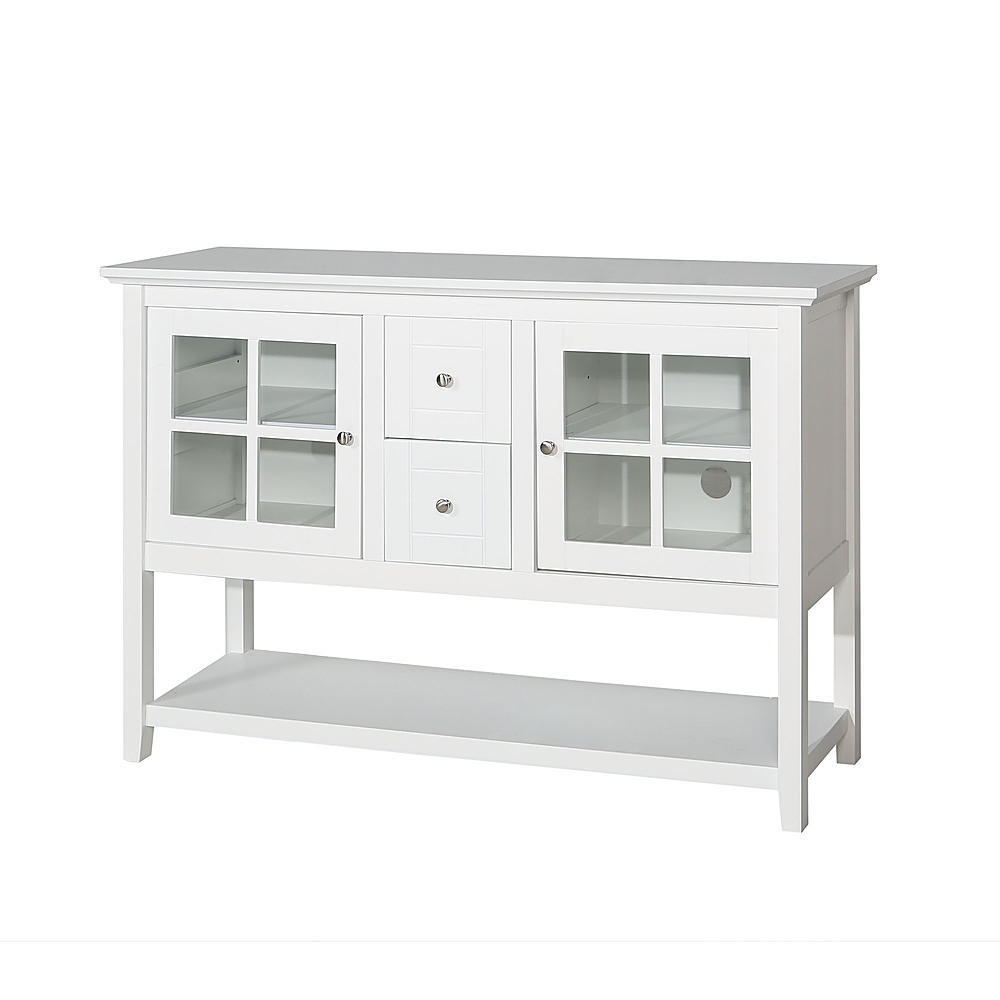 Left View: Walker Edison - Transitional TV Stand / Buffet for TVs up to 55" - White