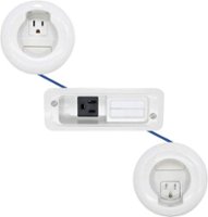 Legrand - Wiremold In-Wall Soundbar, Flat Screen TV Power, and Cable Concealment Grommet Kit - White - Angle_Zoom