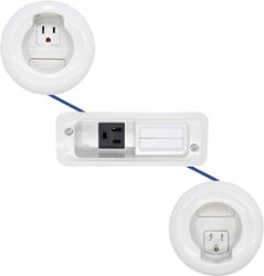 Legrand - Wiremold In-Wall Soundbar, Flat Screen TV Power, and Cable Concealment Grommet Kit - White - Angle_Zoom