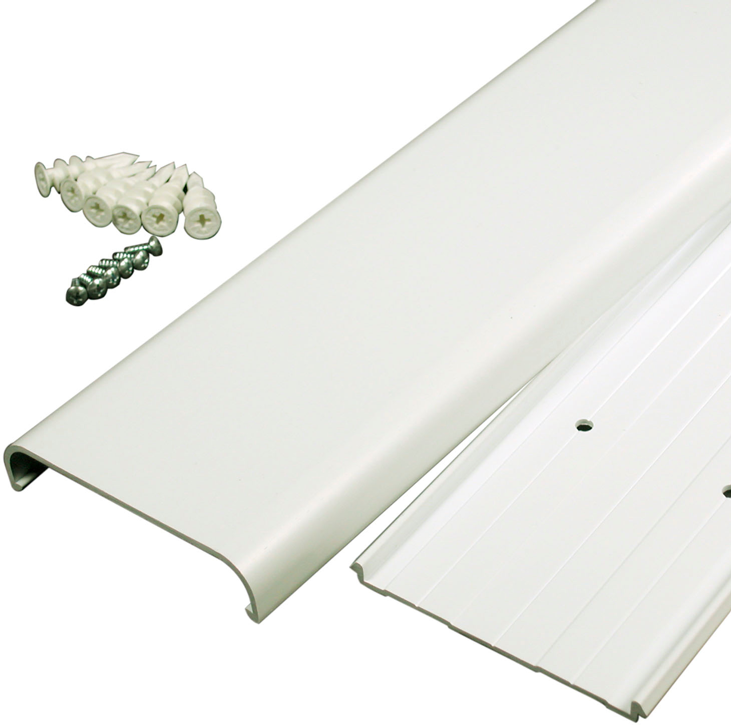 Angle View: Legrand - Wiremold On-Wall Flat Screen TV Cable Concealment Kit - White