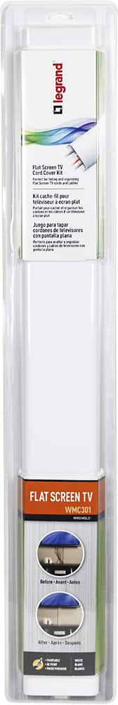 Angle. Legrand - Wiremold On-Wall Flat Screen TV Cable Concealment Kit - White.