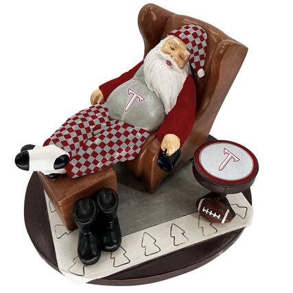 Front. The Memory Company - Troy University Trojans Resting Santa Figurine - Cardinal.