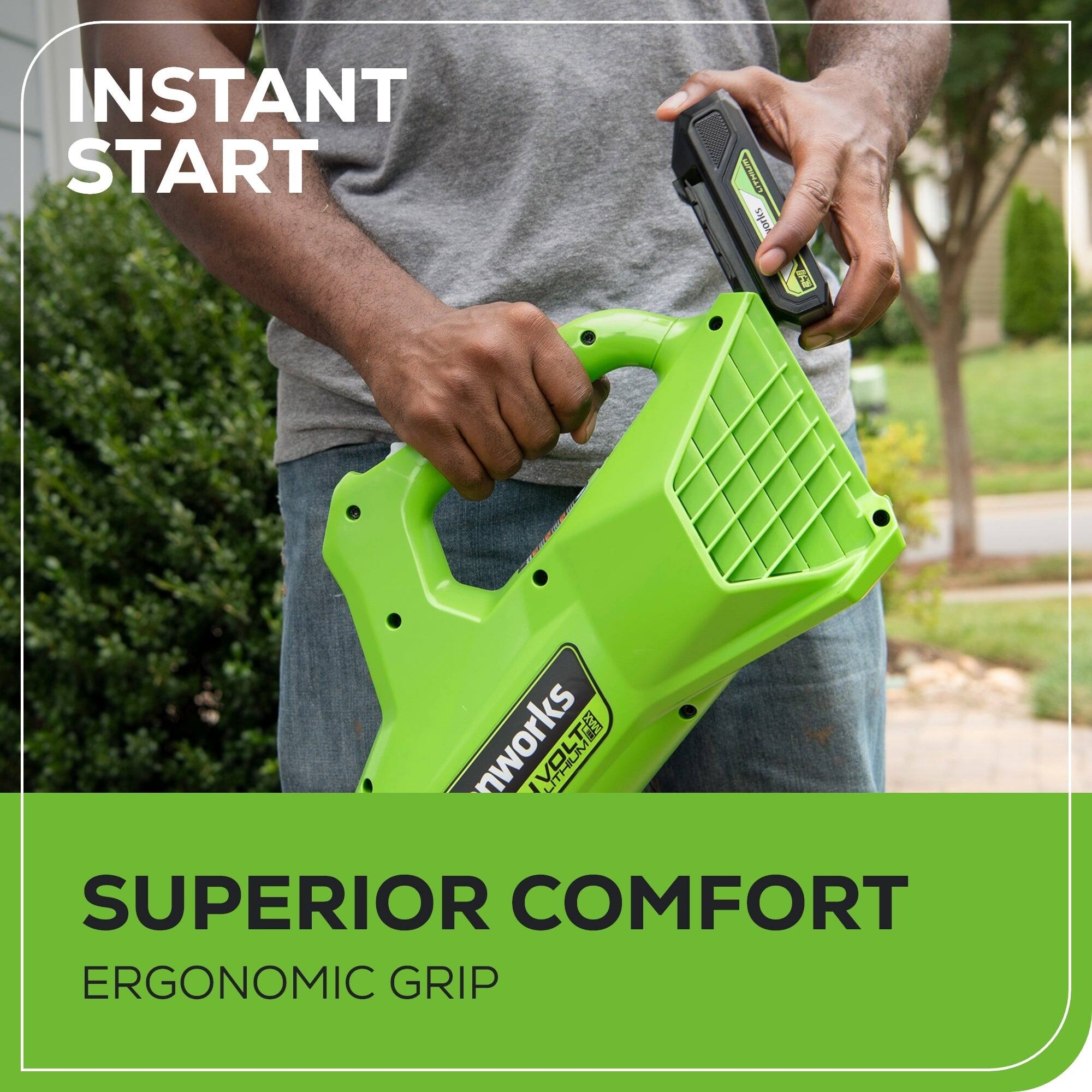 INSTANT START  
SUPERIOR COMFORT  
ERGONOMIC GRIP
