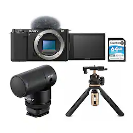 Sony - Alpha ZV-E10 APS-C Interchangeable Lens Mirrorless Vlog Camera Bundle