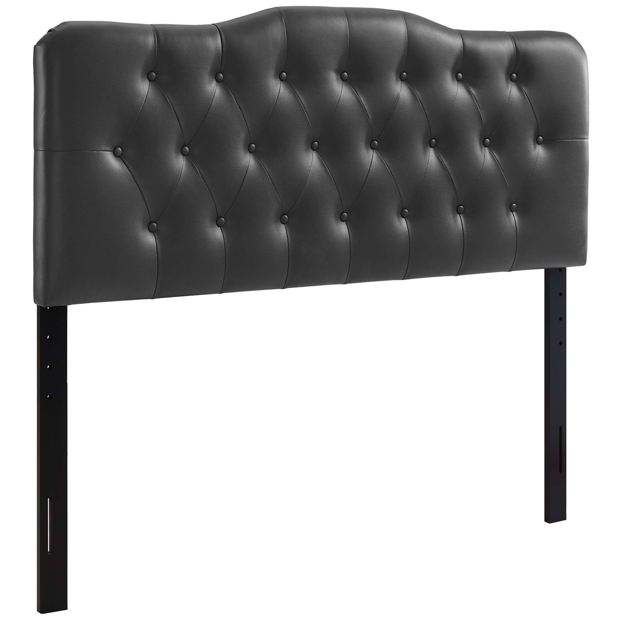 Back. Modway - Annabel Upholstered Vinyl Queen Headboard by Modway - Black.