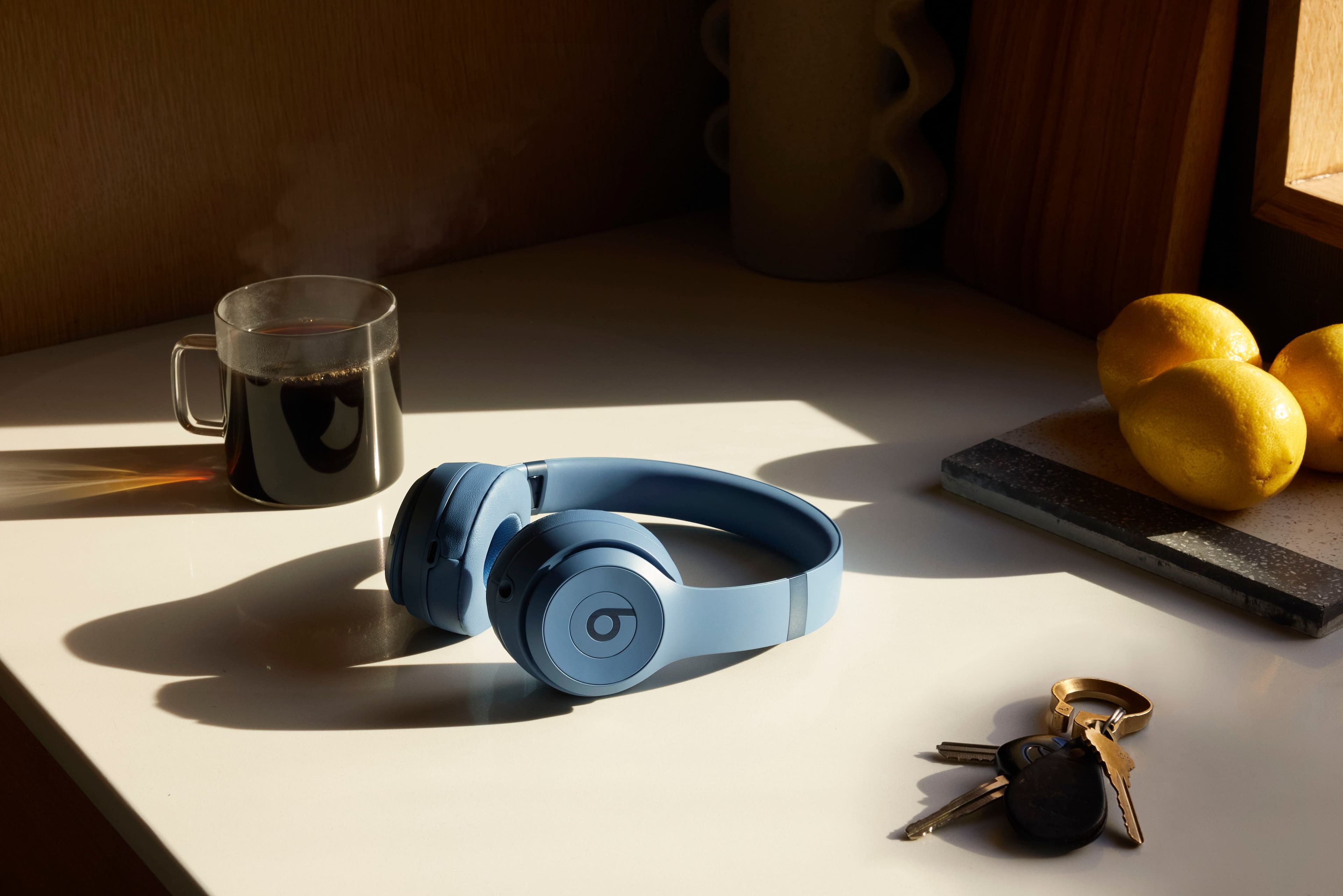 Alt View 17. Beats - Solo 4 Wireless On-Ear Headphones - Slate Blue.
