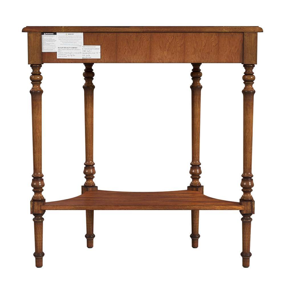 Back. Butler Specialty - Danelle Demilune Console Table - Medium Brown.