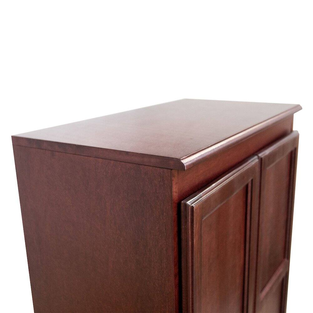 Alt View 1. Concepts in Wood - Multi use Storage Cabinet 4 Shelves Cherry Finish - Red.