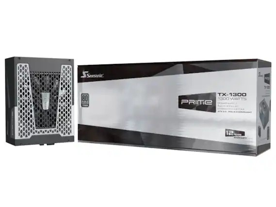 Seasonic Prime TX-1300 1300 Watts Power Supply, Fully Modular, Hybrid Fan Control, ATX 3.0/PCIe 5.0 Compliant, 12 Years Warranty