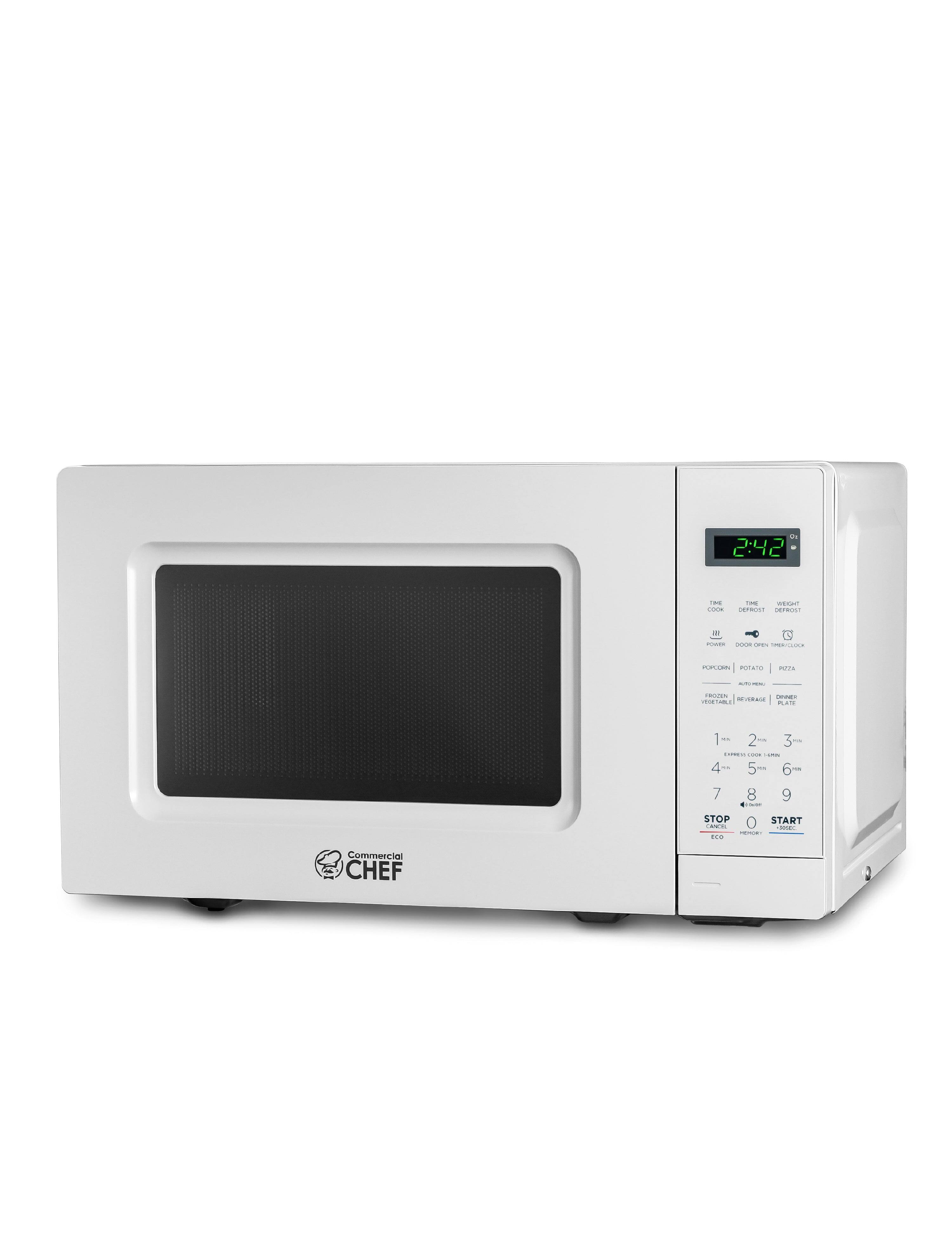 Commercial Chef - Countertop Microwave Oven 0.7 Cu. Ft. 700W - White