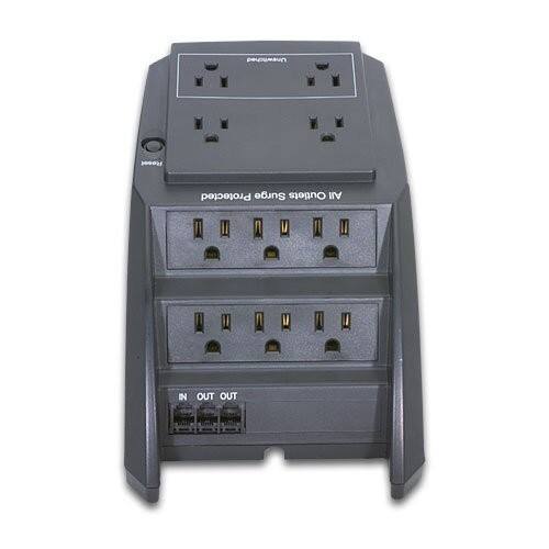 Front Standard. Ultra - 10-Outlets Tower Surge Suppressor.