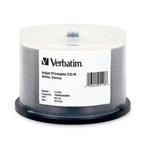 Front Standard. Verbatim - CD Recordable Media - CD-R - 52x - 700 MB - 50 Pack Spindle.