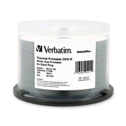 Front Standard. Verbatim - DataLifePlus DVD Recordable Media - DVD-R - 16x - 4.70 GB - 50 Pack Spindle.