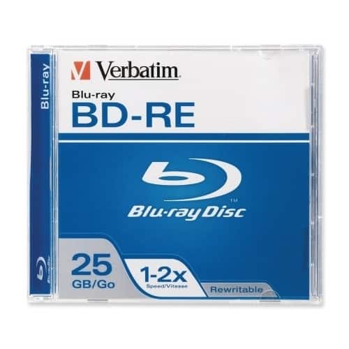 Best Buy Verbatim Bluray Rewritable Media BDRE 2x 25 GB 1 Pack Jewel
