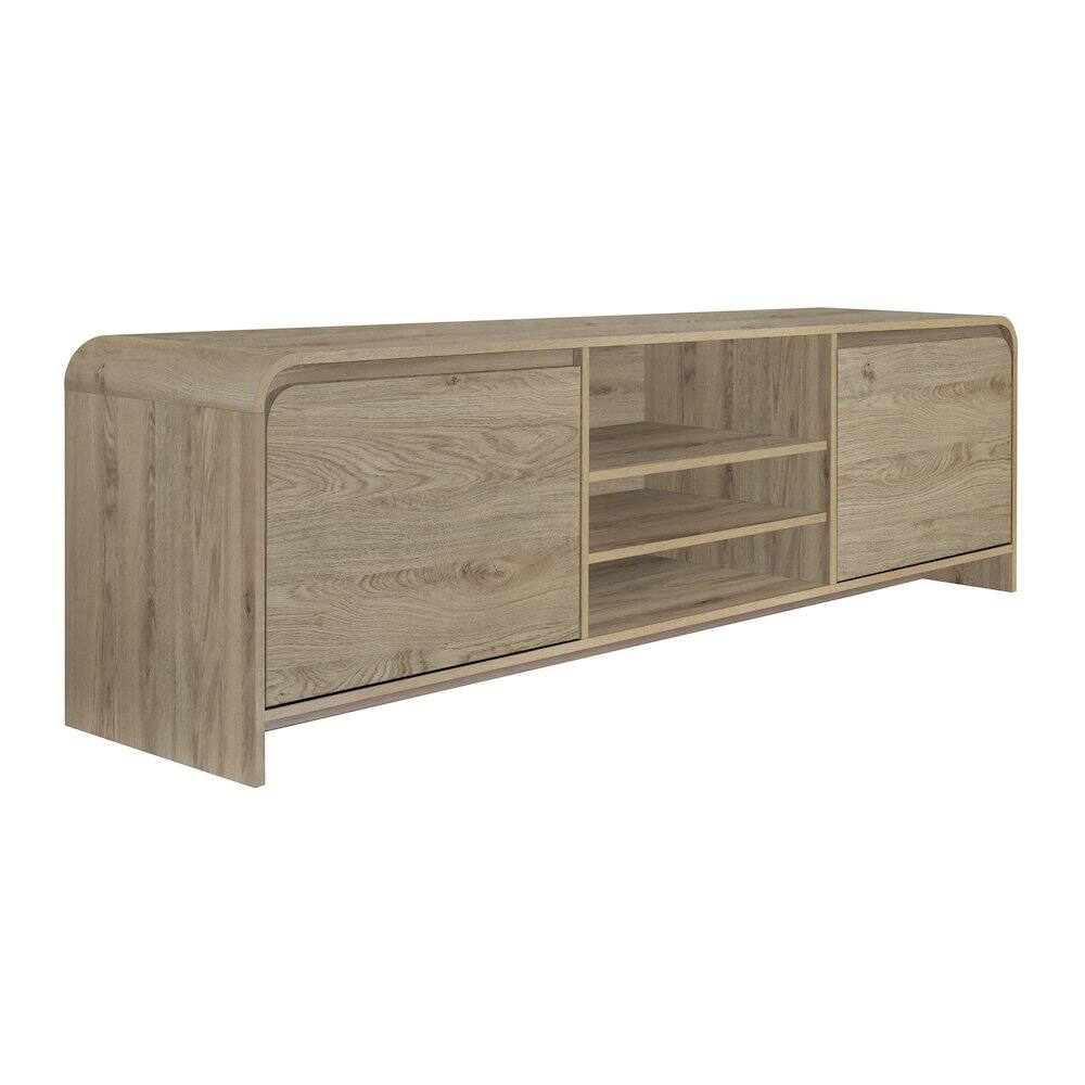 Alt View 3. New Classic Furniture - Mara Wood Natural TV Stand - Beige.
