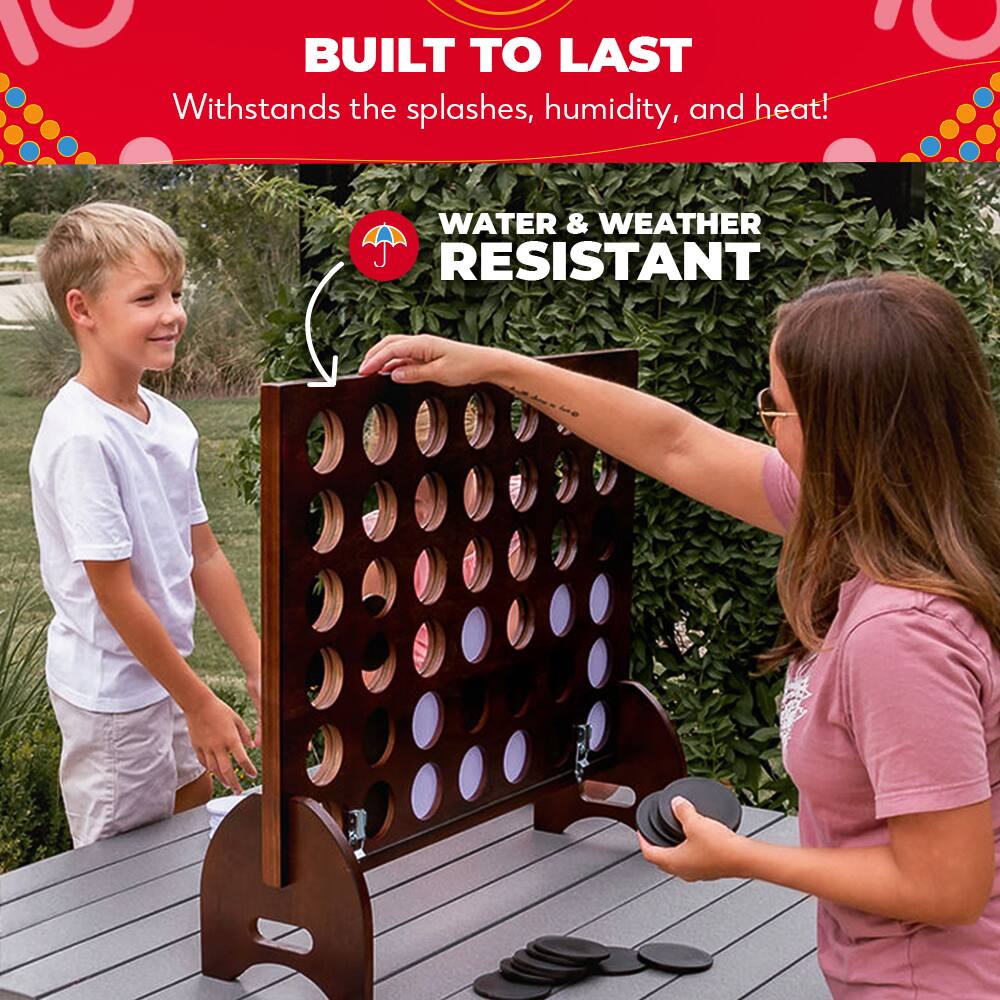 Swooc Games Premium Giant Four in a Row (All Weather) Outdoor Game