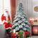 Front. Costway - 7.5 ft Snow Flocked Artificial Christmas Tree Hinged Alaskan Pine Tree Holiday - Green/White.