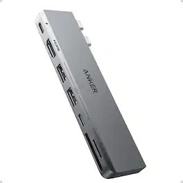 Anker - USB C Hub for MacBook, 7-in-2 with 4K@60Hz HDMI - Gray
