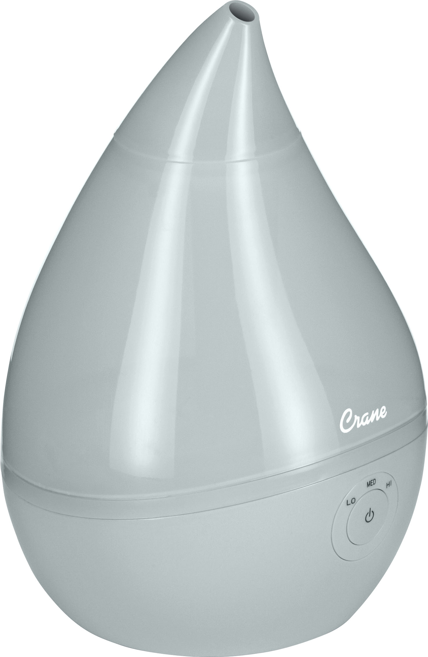 Angle View: CRANE - 0.5 Gal. Droplet Ultrasonic Cool Mist Humidifier - Gray