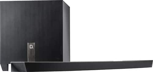 Definitive Technology - W Studio Micro 3.1-Channel Soundbar with 8" Wireless Subwoofer and Wi-Fi Music Streaming - Brushed Aluminum - Larger Front