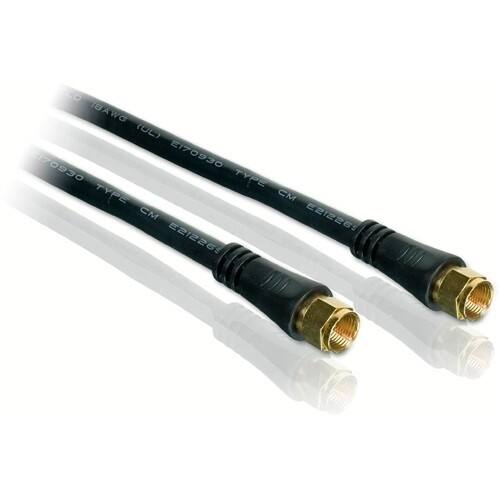 Front Standard. Philips - RG-59 Antenna Cable - Black.
