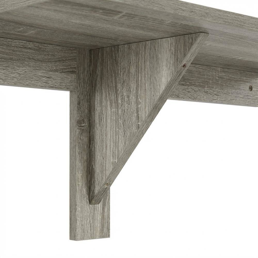 Alt View 1. FurniFact - FurniFact Wall Mounting Folding Table, Folding Design, Wall Mounted - Brown - Brown.