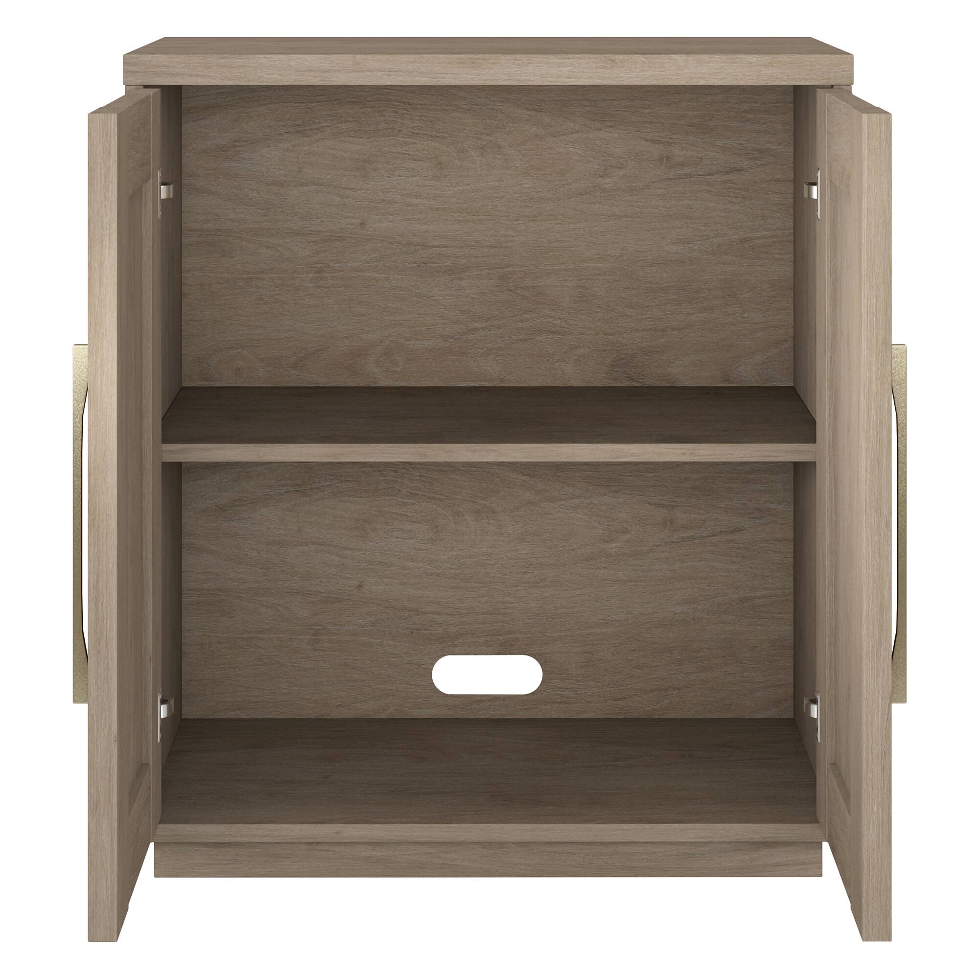 Back. Hudson&Canal - Tillman 28" Wide Rectangular Accent Cabinet - Gray.
