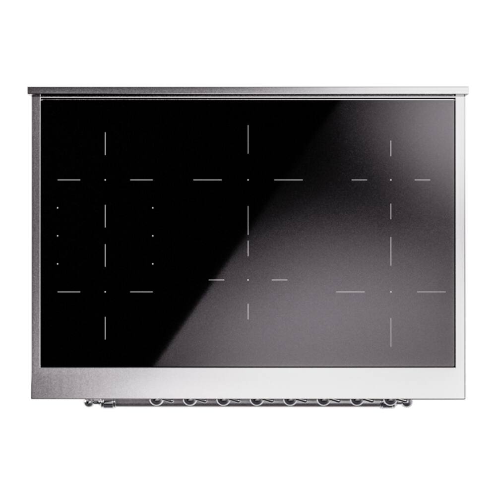 Alt View 8. ILVE - ILVE Nostalgie II 36 inch Induction Range with 6 Induction Elements (White) - White.