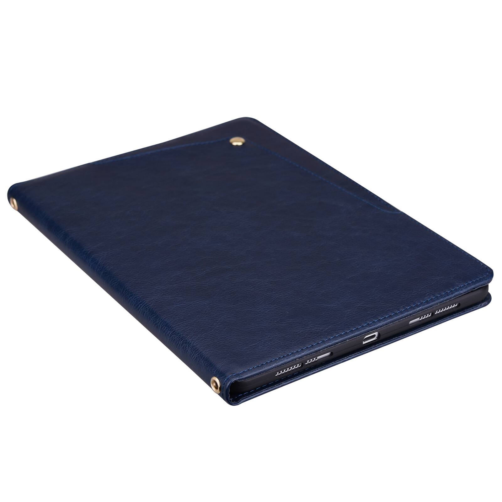 Alt View 7. Dteck - Case For Apple iPad Pro 13-inch (M5) 2025/(M4) 2024 Business Premium Leather Folio Adjustable Stand Card Slots Cover - Blue.