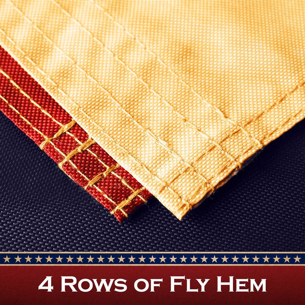 4 Rows of Fly Hem