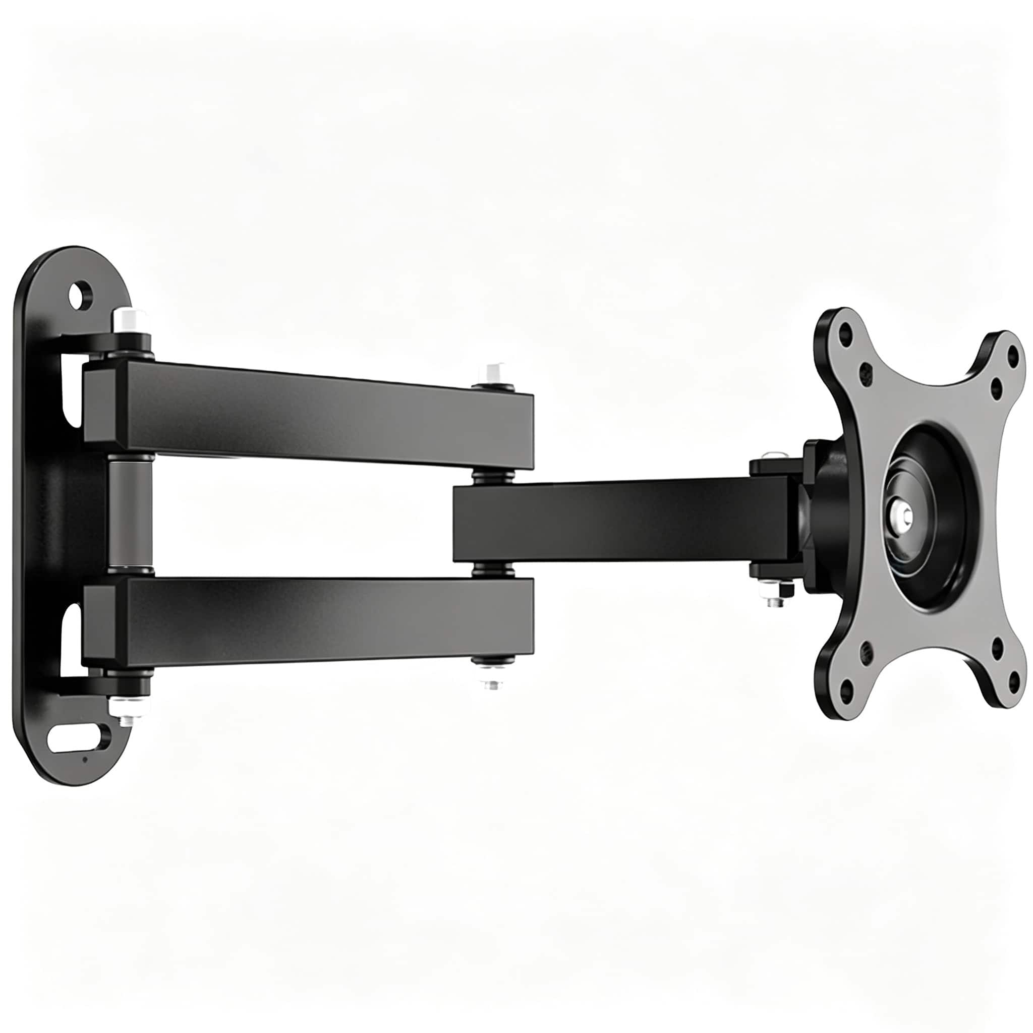 Dazzed Corner - Articulating Full‑Motion Wall Mount Bracket for 10"-30" LCD LED Screens, Max VESA 100x100mm, 33lbs Load - Black