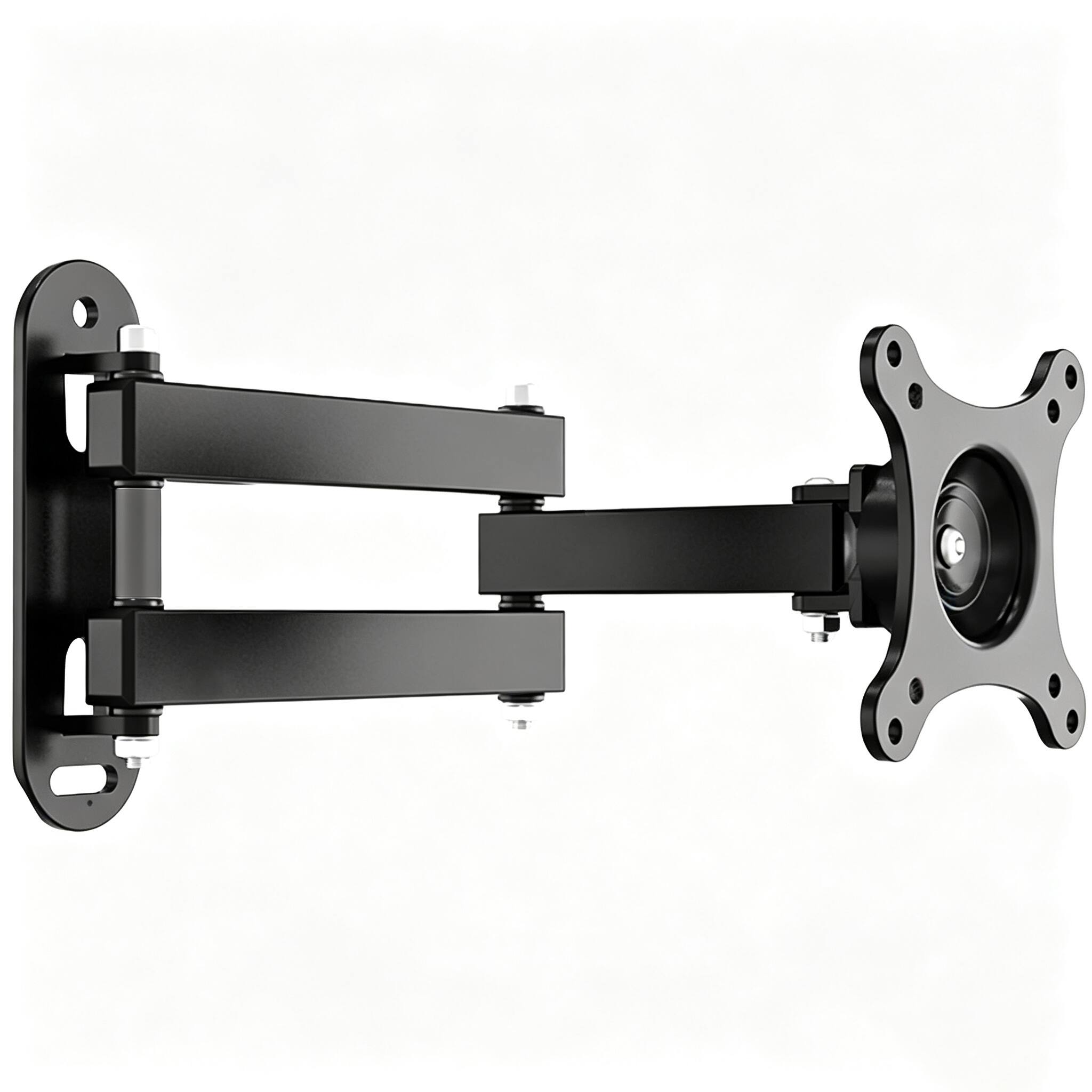 Dazzed Corner - Articulating Full‑Motion Wall Mount Bracket for 10"-30" LCD LED Screens, Max VESA 100x100mm, 33lbs Load - Black