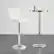 Back. Costway - Adjustable Armless Bar Stool Swivel Kitchen Counter Bar Chair PU Leather White Mid Back - White.