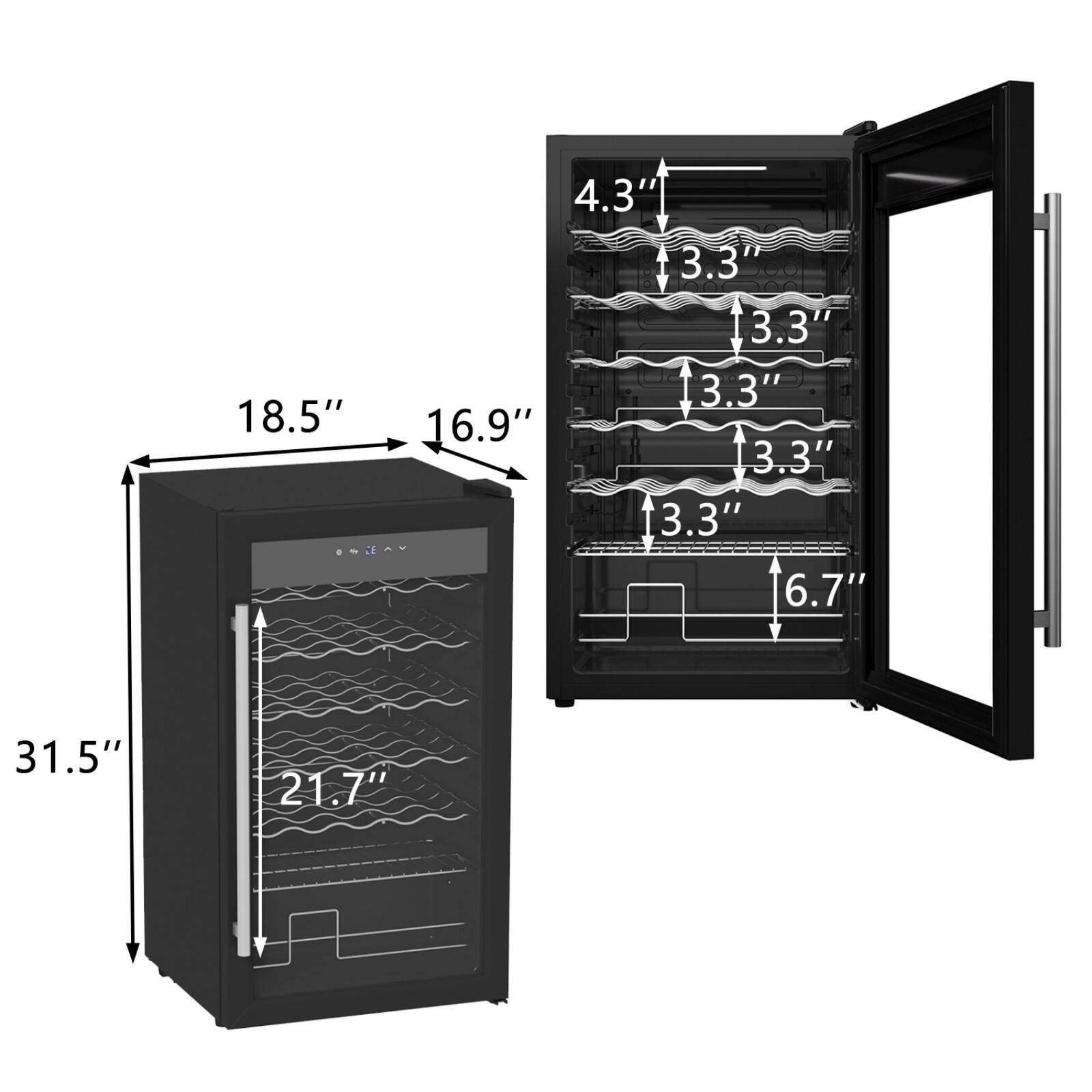 18.5" 4.3" 3.3" 3.3" 3.3" 16.9" 3.3" 3.3" 6.7" 31.5" 21.7"