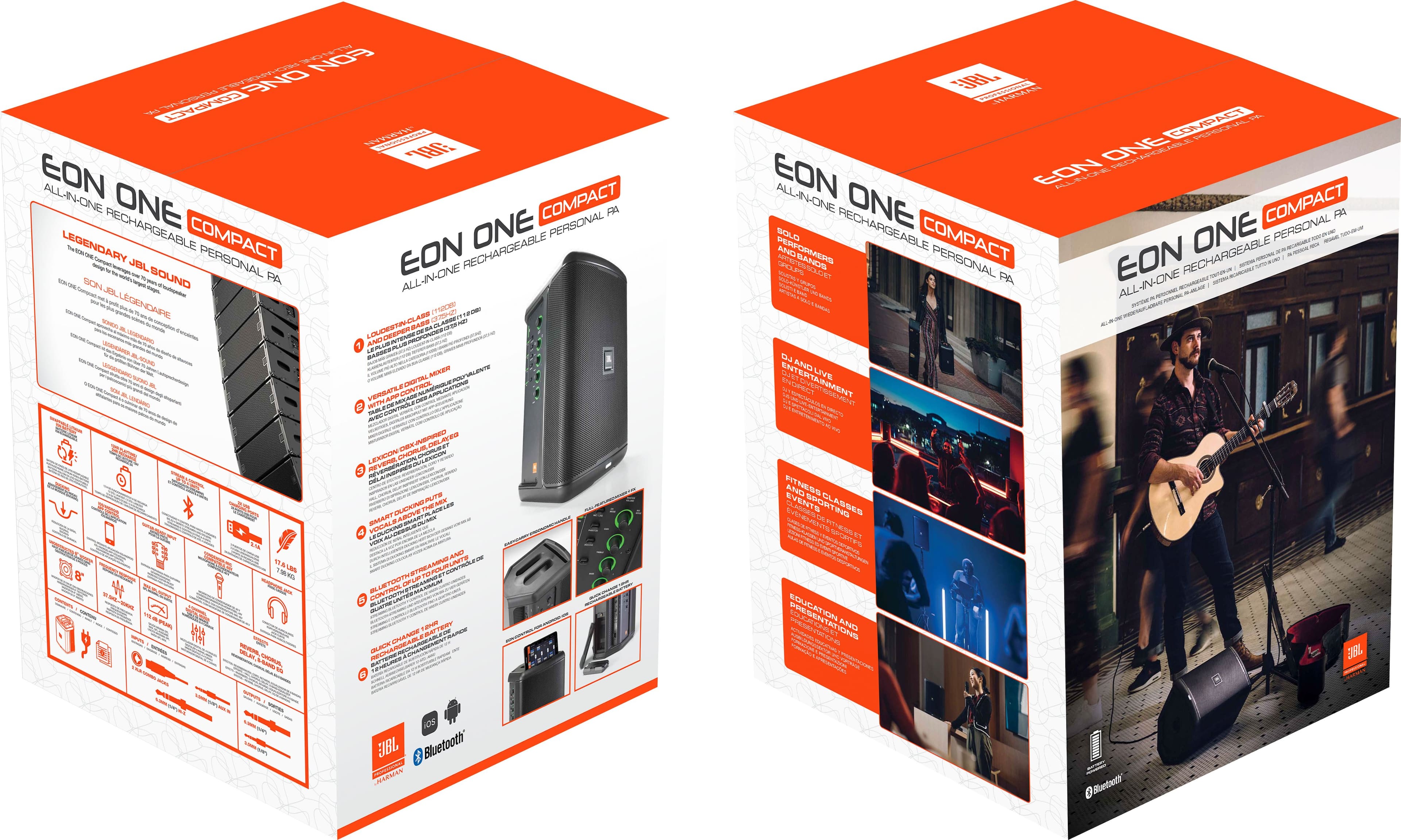 The text on the image reads "EON ONE COMPACT FA RECHARGEABLE COMPACT ONE PERSONAL LEGENDARY -a PERSONAL EON RECHARGEABLE - to JOL - tw Semsca SON 3S - ~ - SOUND PA ALL-IN-ONE - - V dn -- - /PAC - As at g - w - AES MA - - LOUDESTINCL - MIaee DEPR AN CANS - P EN M A DOTAL VERBATI 2 HITTO - - DELATE LEUESIN aEvEng - INa SAN Poan SMART ABOVE 4 VOCALE ANa 750/ M STHEAMINO BLLETDOT - CONTRL -T man Tm TOWA 3BL MA COMPACT LE A ONE EON EON OE ALL-IN-ONE ONE COMPACT FA SOLO RECHARGEABLE COMPACT ONE PERSONAL ... TON - - PERFORMERS - RECHARGEABLE - - e - SPOLPS suers BANDS tes 2 PERSONAL RA EON A NNTR - - - iurn A I - - ALL-IN-ONE - - - saO d m DEe - COSA a DJ A ENTERTAINMENT POPECT t tumetana +L Am ( ! - FITNESS EVENTS CLASGES URUE VA i 0 mus Ca LA AND : OS JBL Bluetooth PEM Bluetooth."