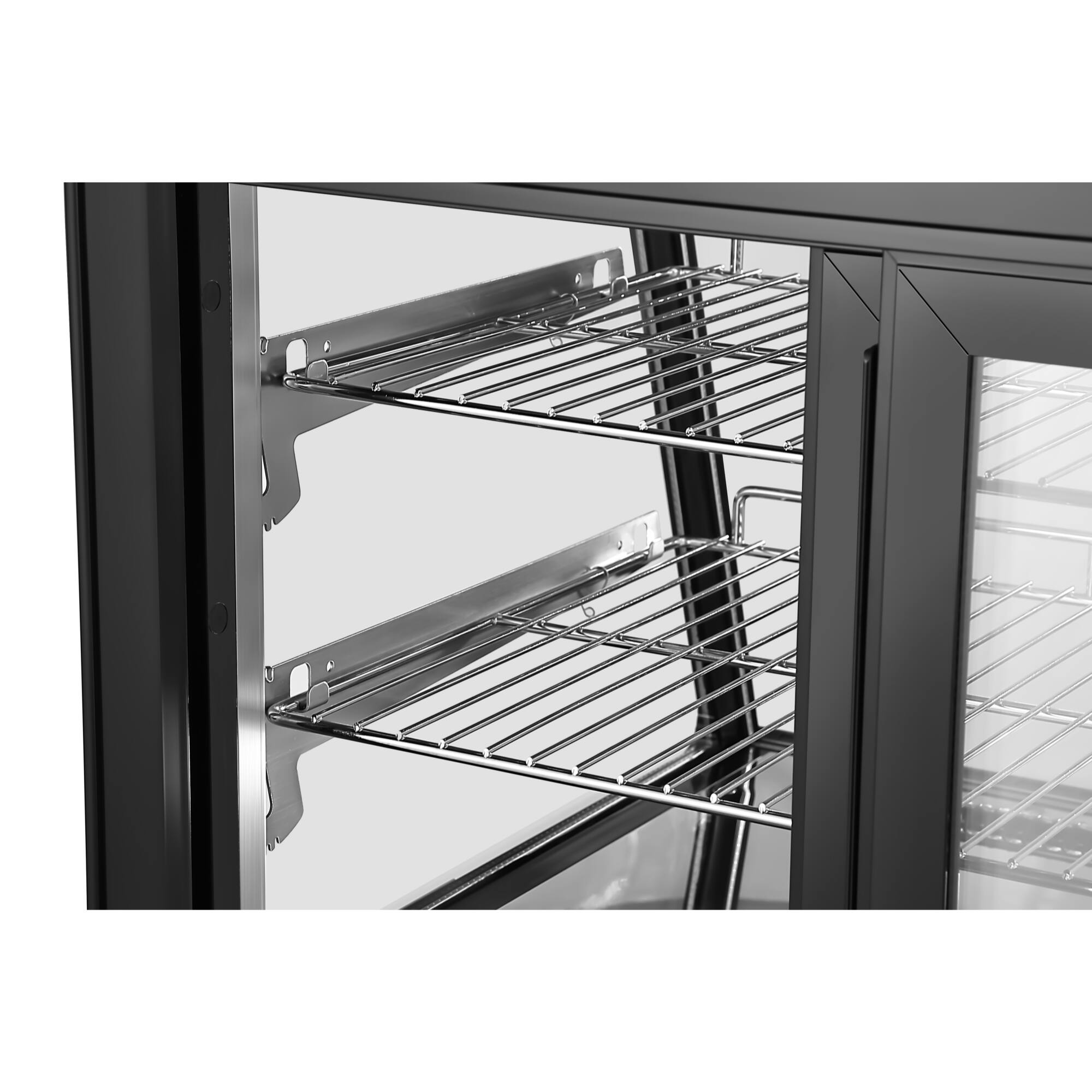 Alt View 6. Koolmore - 27 in.  Drop-In Countertop Display Refrigerator in Black (DICDC-120-BK) - Stainless steel.