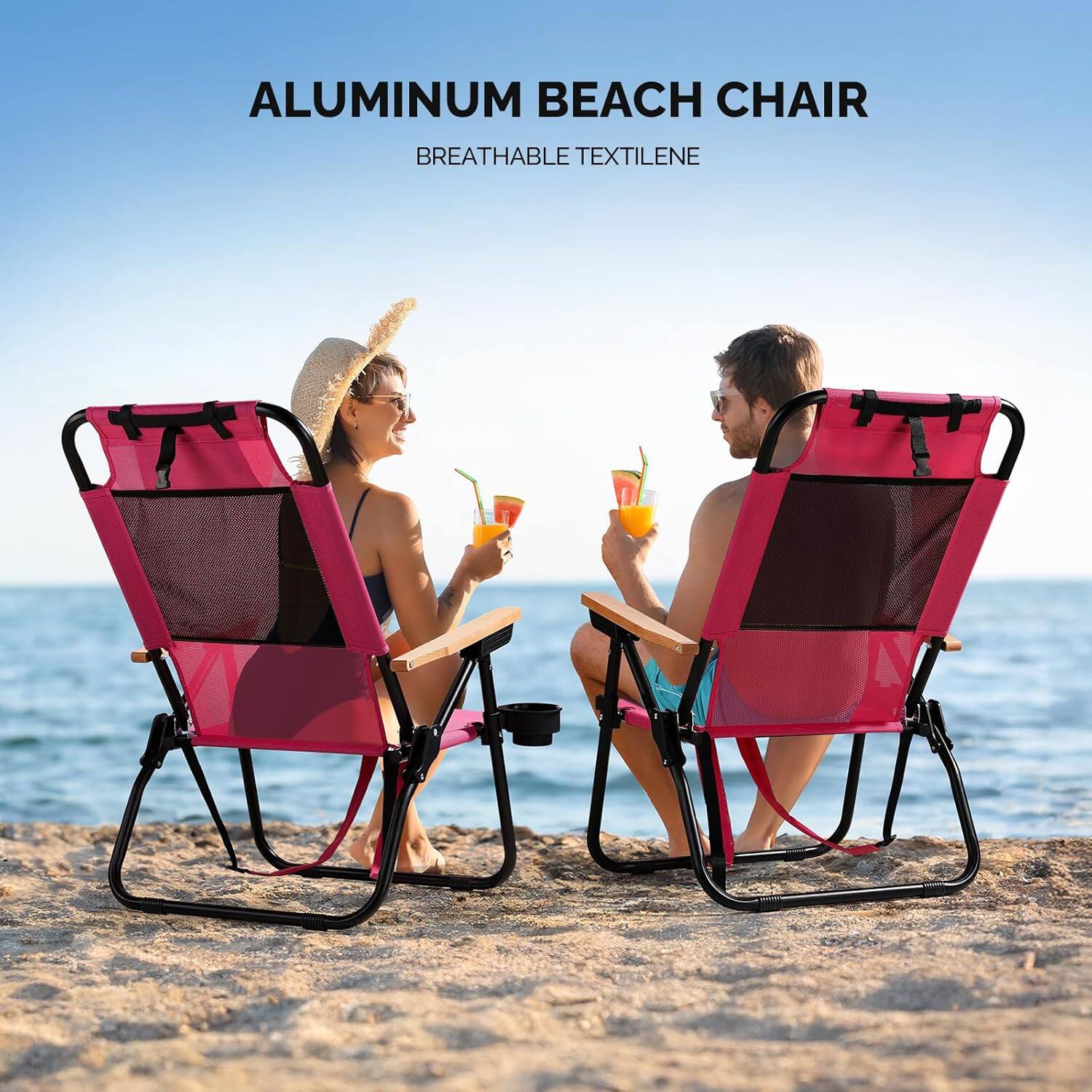 ALUMINUM BEACH CHAIR  
BREATHABLE TEXTILENE