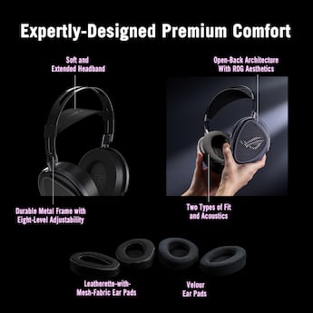 ASUS ROG Kithara Wired Audiophile Open Back Gaming Headset with ASUS ROG Kithara Wired Audiophile Open Back Gaming Headset with