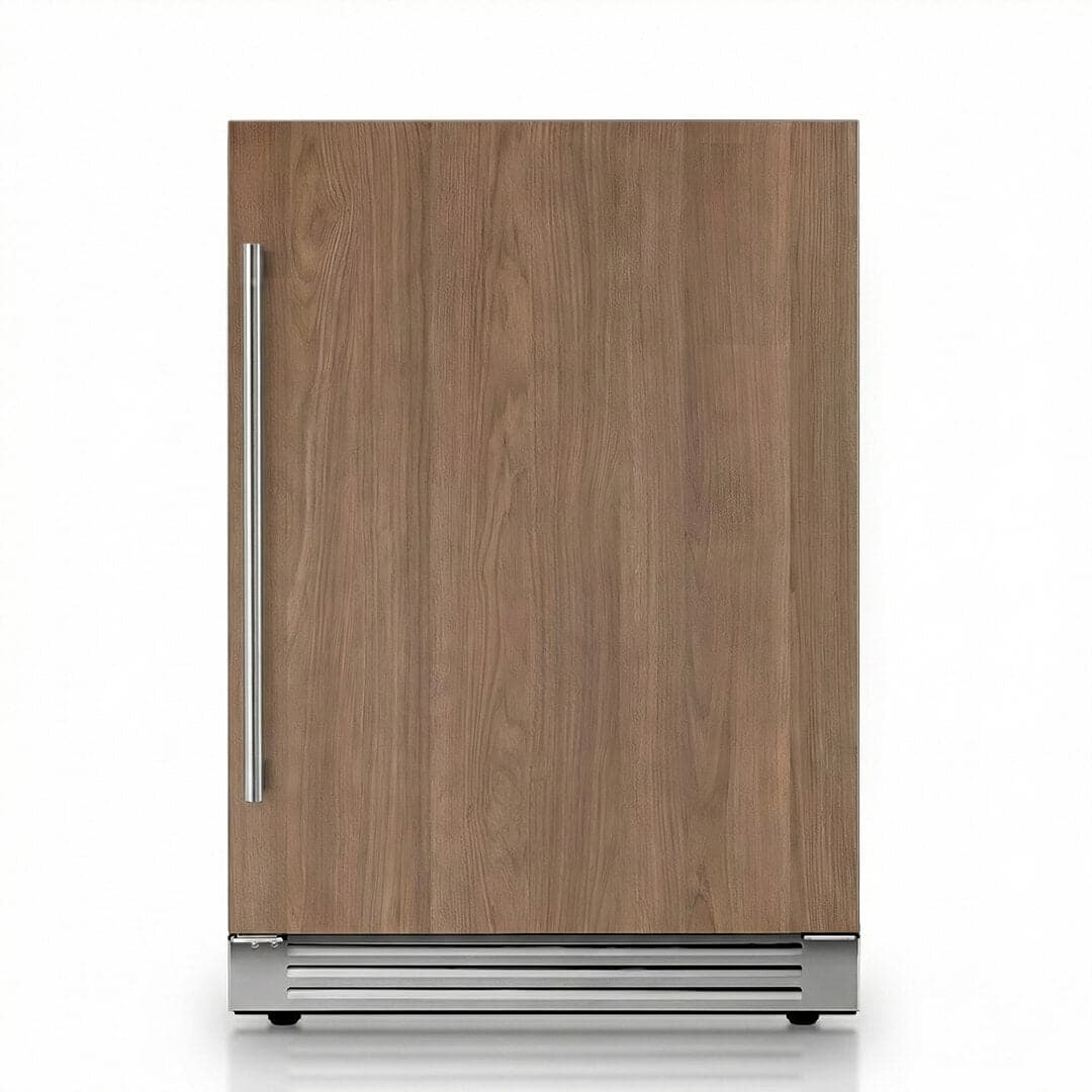 Ca'Lefort - 24 Inch Panel Ready Beverage Refrigerator, 180 Can 3 color LED Beverage Cooler, Built in (Panels Not Included) - Stainless Steel