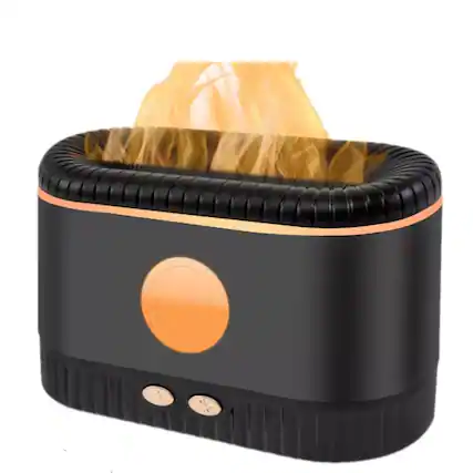 Front. Home Collection - Aroma Humidifier Essential Oil Diffuser with 3D Volcano Flame Mist.