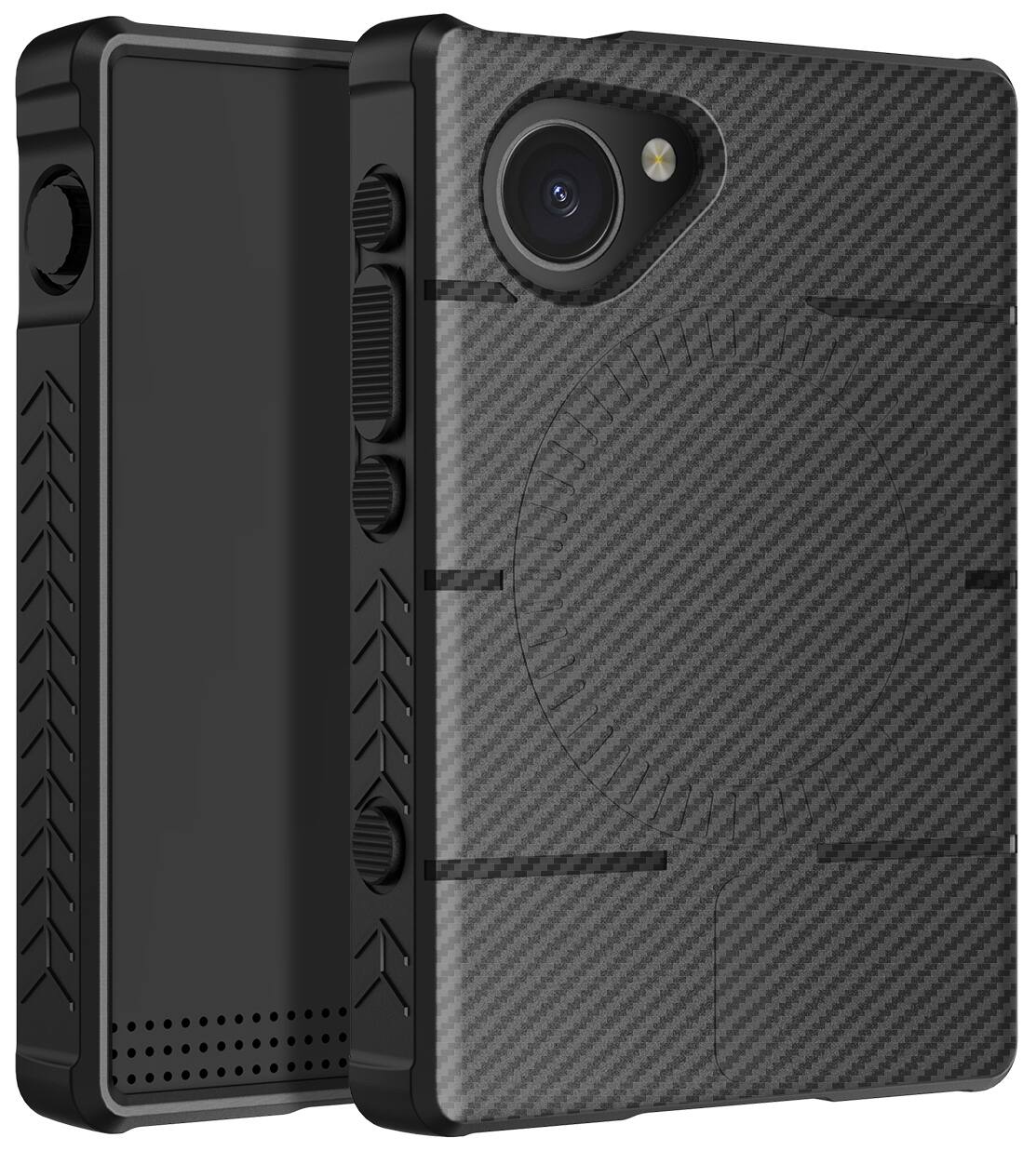 Front. Nakedcellphone - Case for Light Phone III - Compatible with MagSafe Mounts - Carbon Fiber.