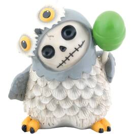 Pacific Trading - Furrybones Snow Hootie Skeleton in a Snow Owl Costume with a Lollipop Figurine - White