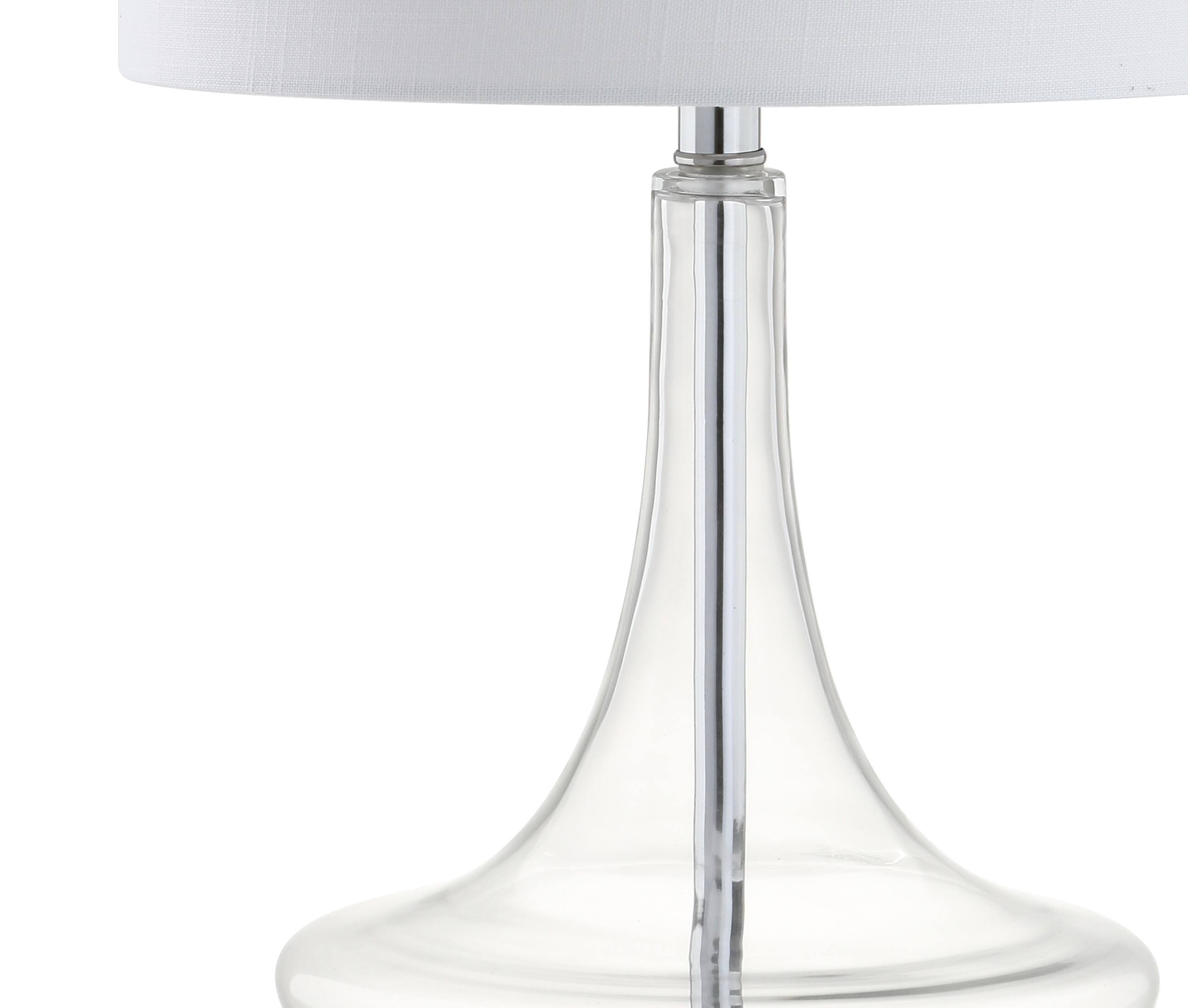 Alt View 6. Jonathan Y - Cecile 25.5" Glass Teardrop LED Table Lamp, Clear/Chrome (Set of 2) - Clear.