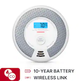 X-SENSE - 10-Year Battery Wireless Interconnected Smoke and CO Alarm with Display and LED Light 1 Pack