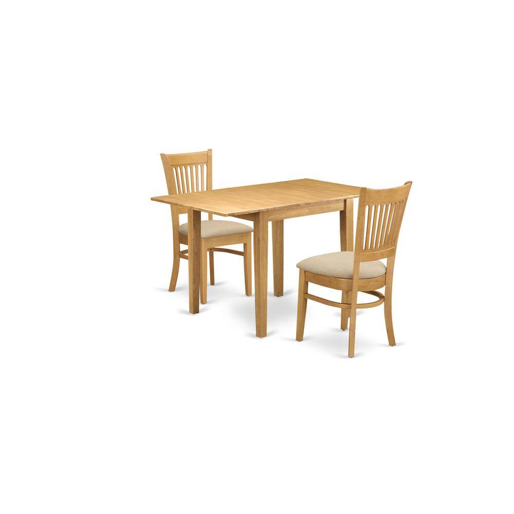 Angle. East West Furniture - Dining Room Set Oak - Oak.