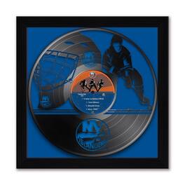 Sporticulture - New York Islanders 13" x 13" Framed Vinyl Record Art Print - Blue