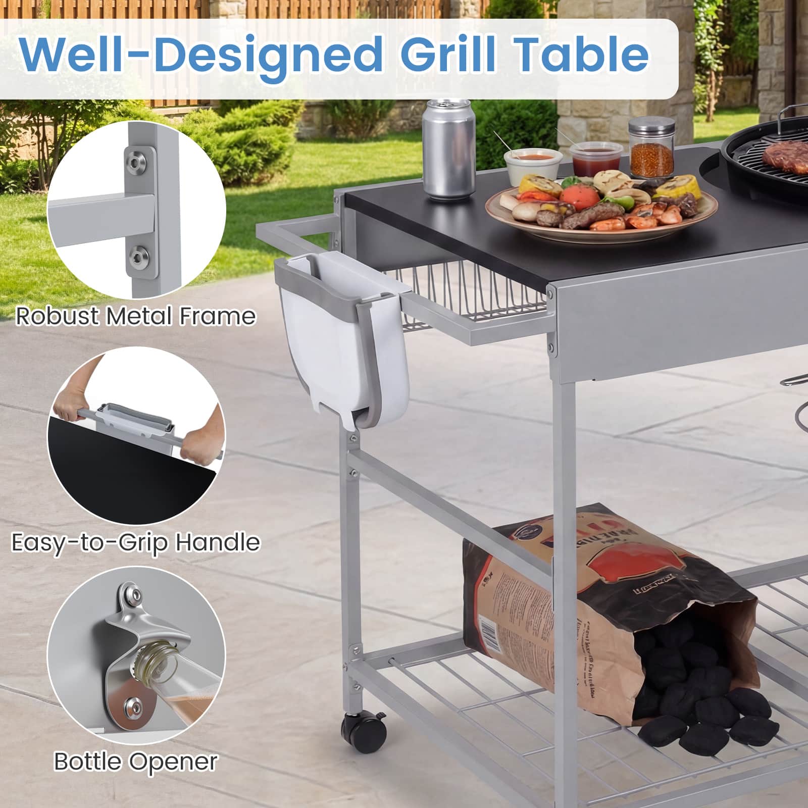 Costway Outdoor Grill Table for 18