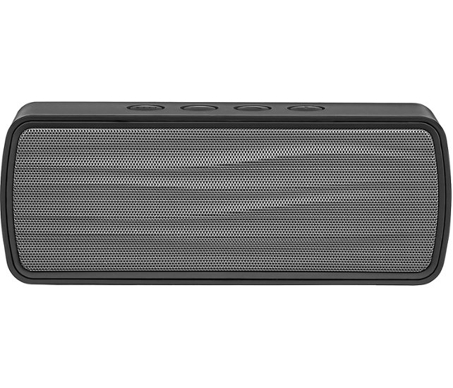 Insignia - Portable Bluetooth Stereo Speaker - Black - Front Zoom