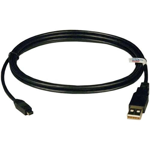 Front Standard. Tripp Lite - USB 2.0 A to 4-Pin Mini B Gold Cable - Black.